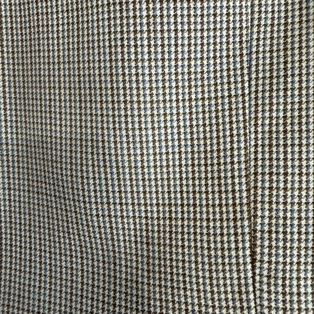 Peter‎ Millar 46R 100% Wool Houndstooth Sport Coat Blazer Brown Blue 2 Button
